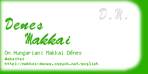 denes makkai business card
